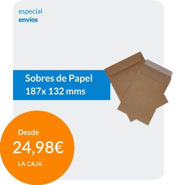 Sobres de Papel Autoadhesivo - Caja Cartón Embalaje .Com