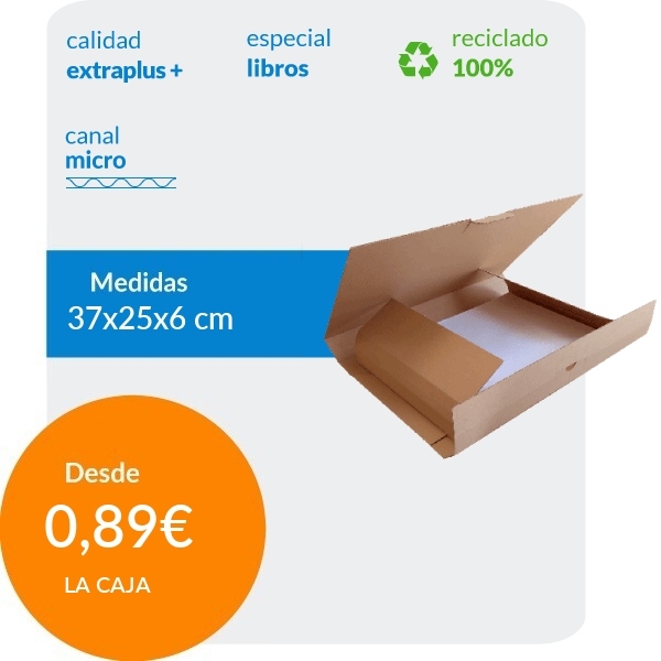 Caja para de libro autoregulable - Caja Cartón Embalaje .Com