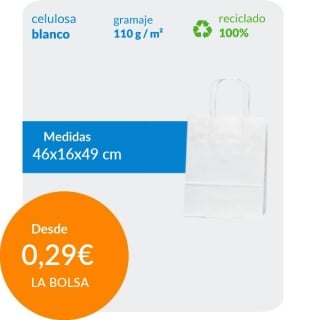 Bolsa de Asa Rizada Blanca...