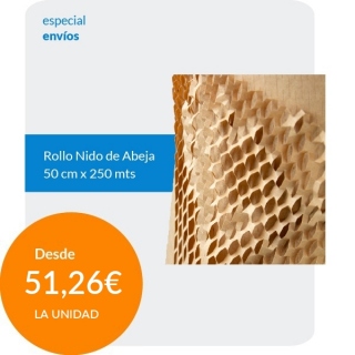 Papel Embalaje Nido de Abeja marrón 250 metros x 50 cm