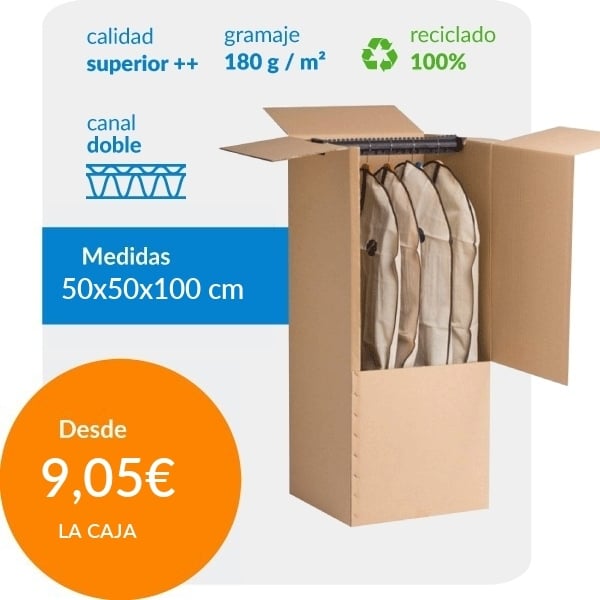 Conjunto Caja Armario - Caja Cartón Embalaje .Com