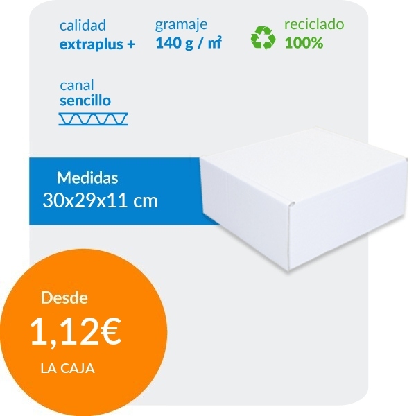 Caja de Cartón Automontable con tapa incorporada 19 x 7 x 7 cm - Caja Cartón  Embalaje .Com