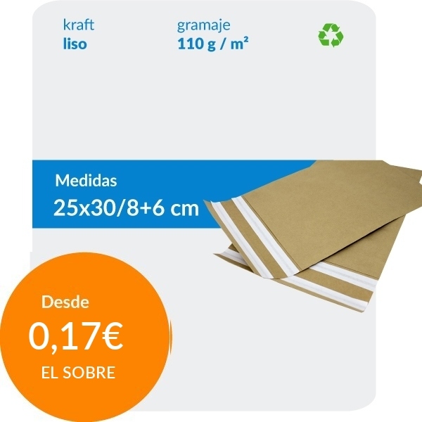Sobres de Kraft Envío - Caja Cartón Embalaje .Com